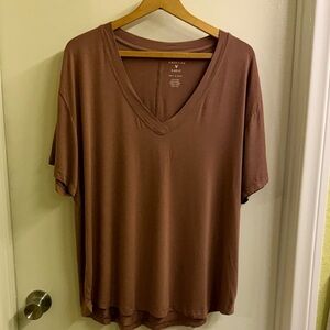 American Eagle Outfitters Brown Short Sleeve Tee